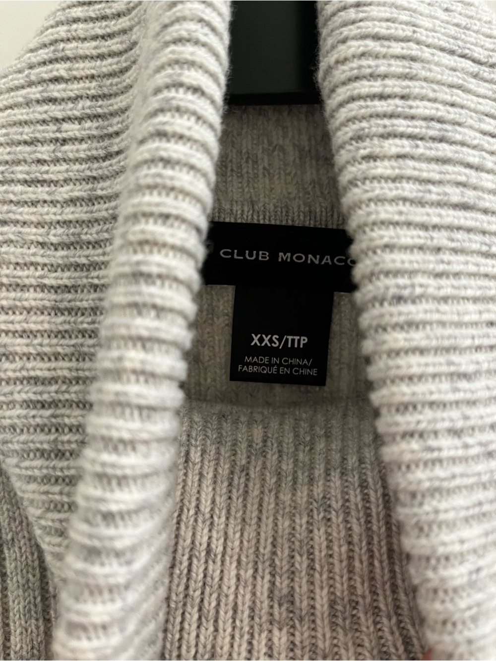 Club Monaco Gray Ribbed Turtle Neck Sweater - Picture 4 of 4